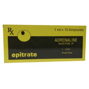 Epitrate Injection 1 ml (Adrenaline+Sodium Metabisulphite)
