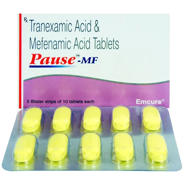 Pause Inj Pause-MF Tablet(Tranexamic Acid+Mefenamic Acid) – Indocares